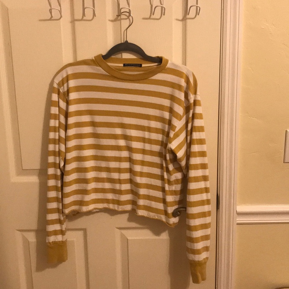 Stripped Yellow and White Shirt